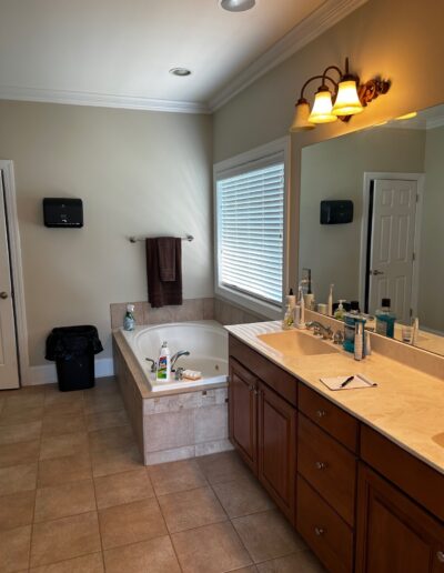 before bathroom cabinet remodel