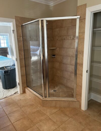 before shower bathroom remodel