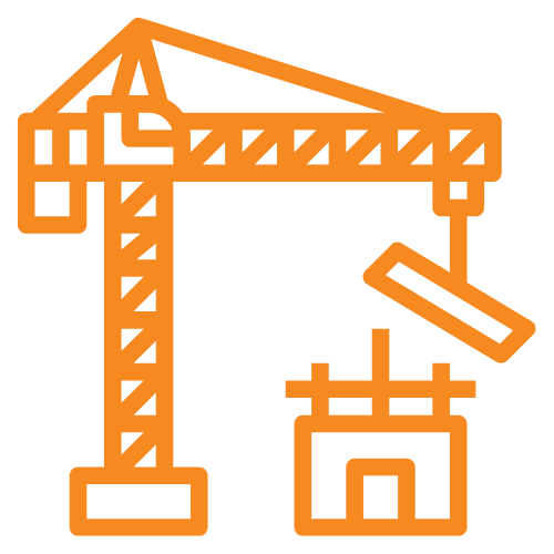 commercial construction icon orange