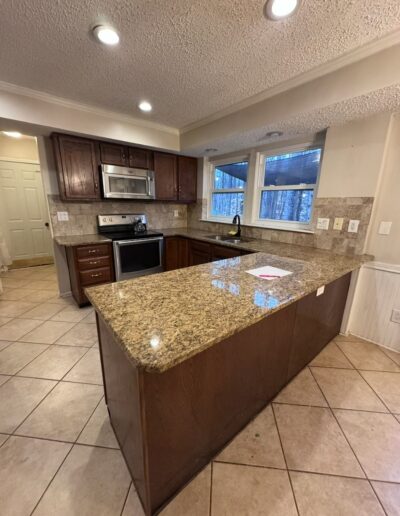 before kitchen remodel close up bar
