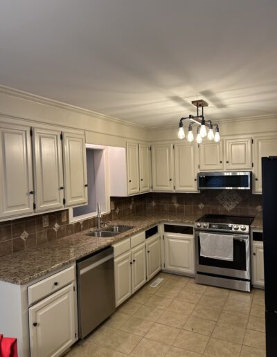 an old dated kitchen