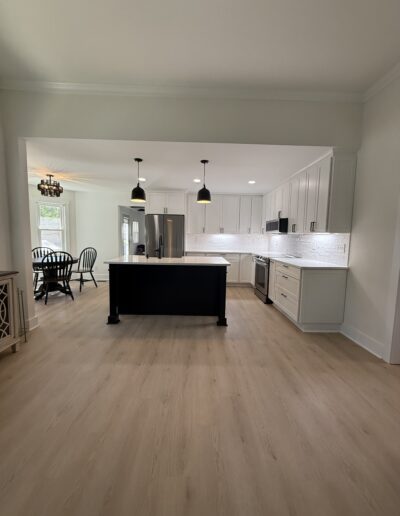 kitchen wall removal and remodeled to create a new modern kitchen space