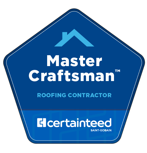 master craftsman badge roofing expert by certainteed