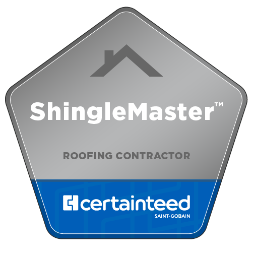 shingle master badge roofing contractor by certainteed