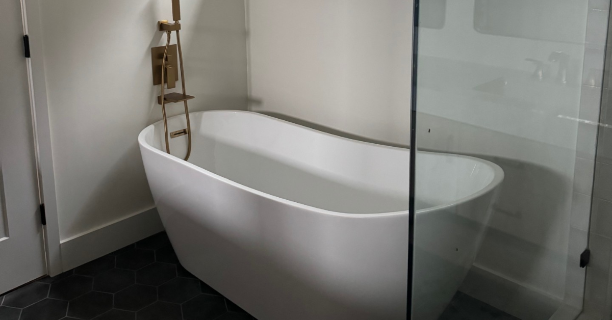 free standing bath tub installation in indian trail nc