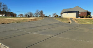 concrete slab for shed with gravel base underneath