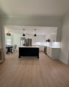 open floor plan after interior wall removal