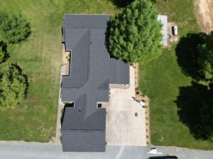 residential reroof with ice and water shield valleys and upgraded flashing around penetrations