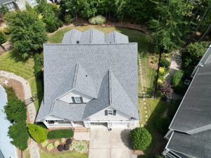certainteed landmark georgetown grey shingles with full roof replacement in progress