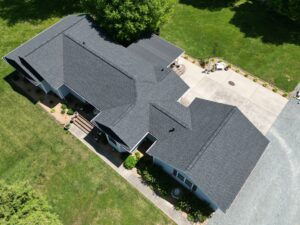 completed reroof project with ventilation correction and full underlayment replacement