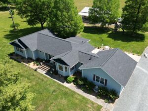 residential reroof with ice and water shield valleys and upgraded flashing around penetrations
