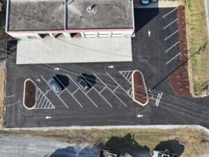 after view of commercial parking lot
