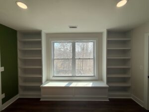 custom built in bookshelves