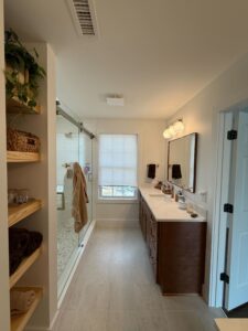 master bathroom remodel during project