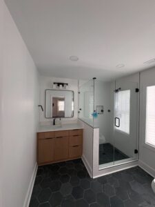 new bathroom remodel during project
